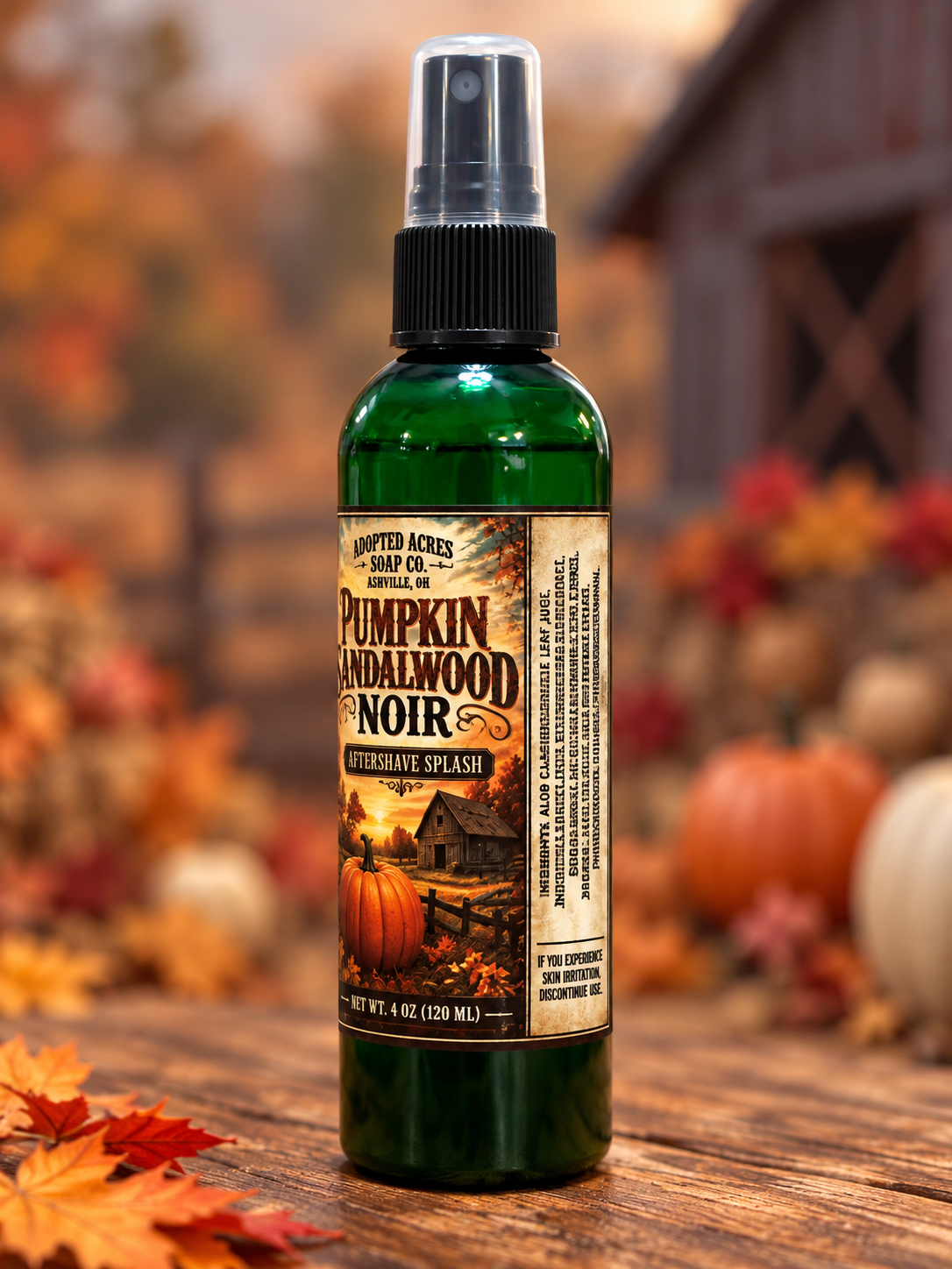 Pumpkin Sandalwood Noir Aftershave Splash 120ml.