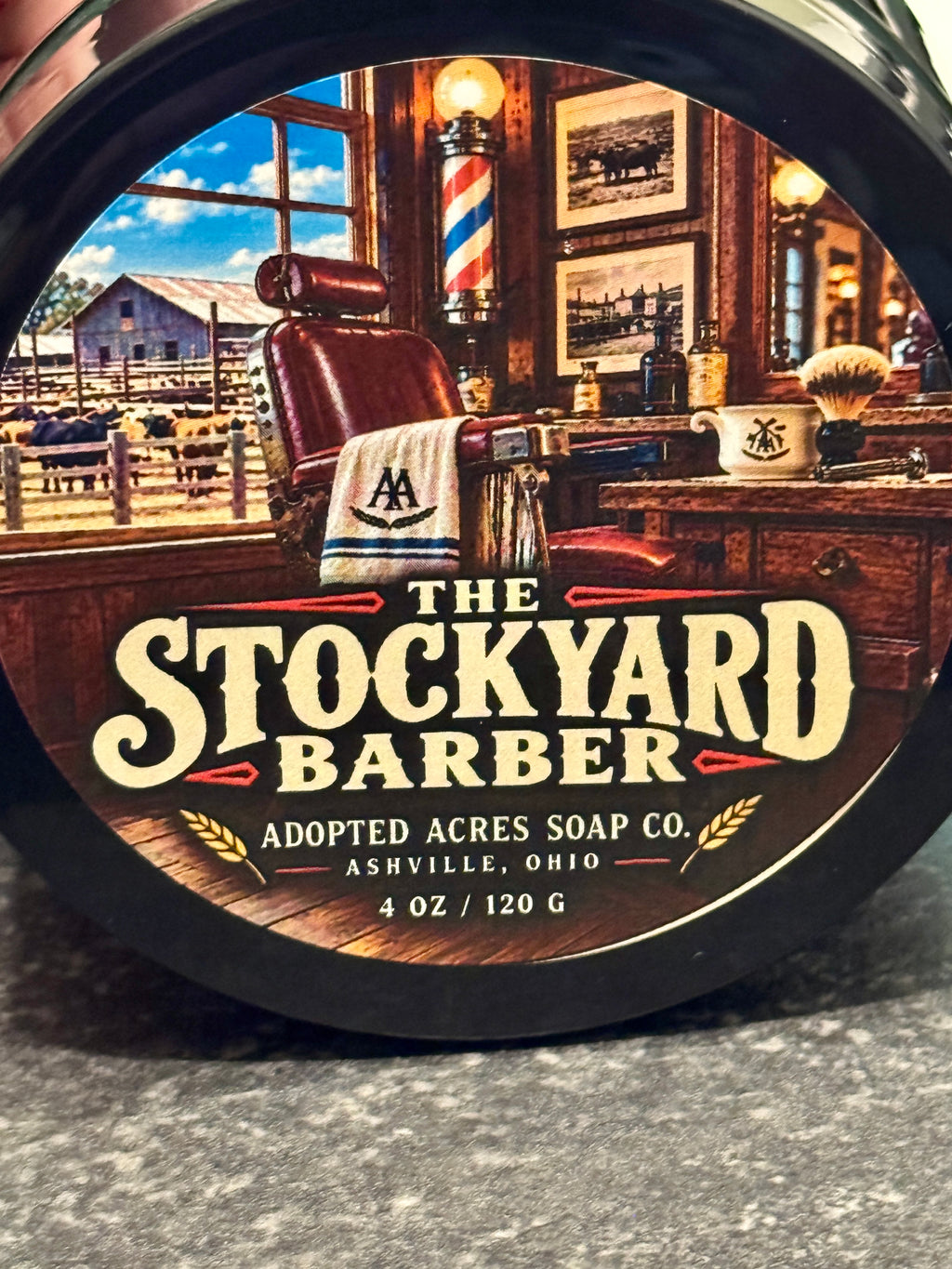 The Stockyard Barber 4oz Shave Soap EIEIO Base