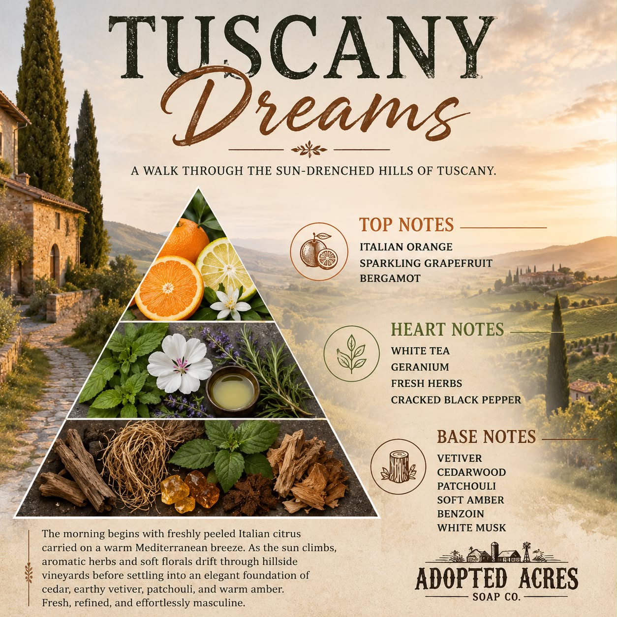 Tuscany Dreams 4 oz Shave Soap.   Grand Champion 2.0