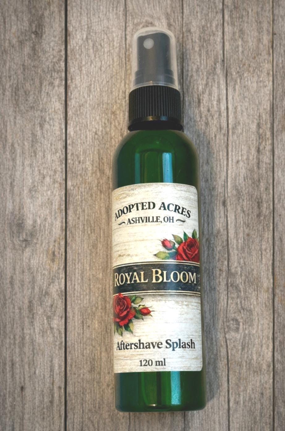 Royal Bloom After Shave Splash. Scent notes Rose, Oud, Patchouli