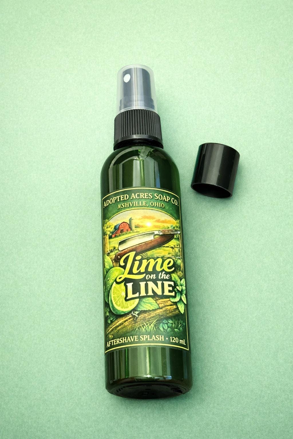 Lime on the Line – Essential Oil Aftershave Splash | Lime • Spearmint • Peppermint