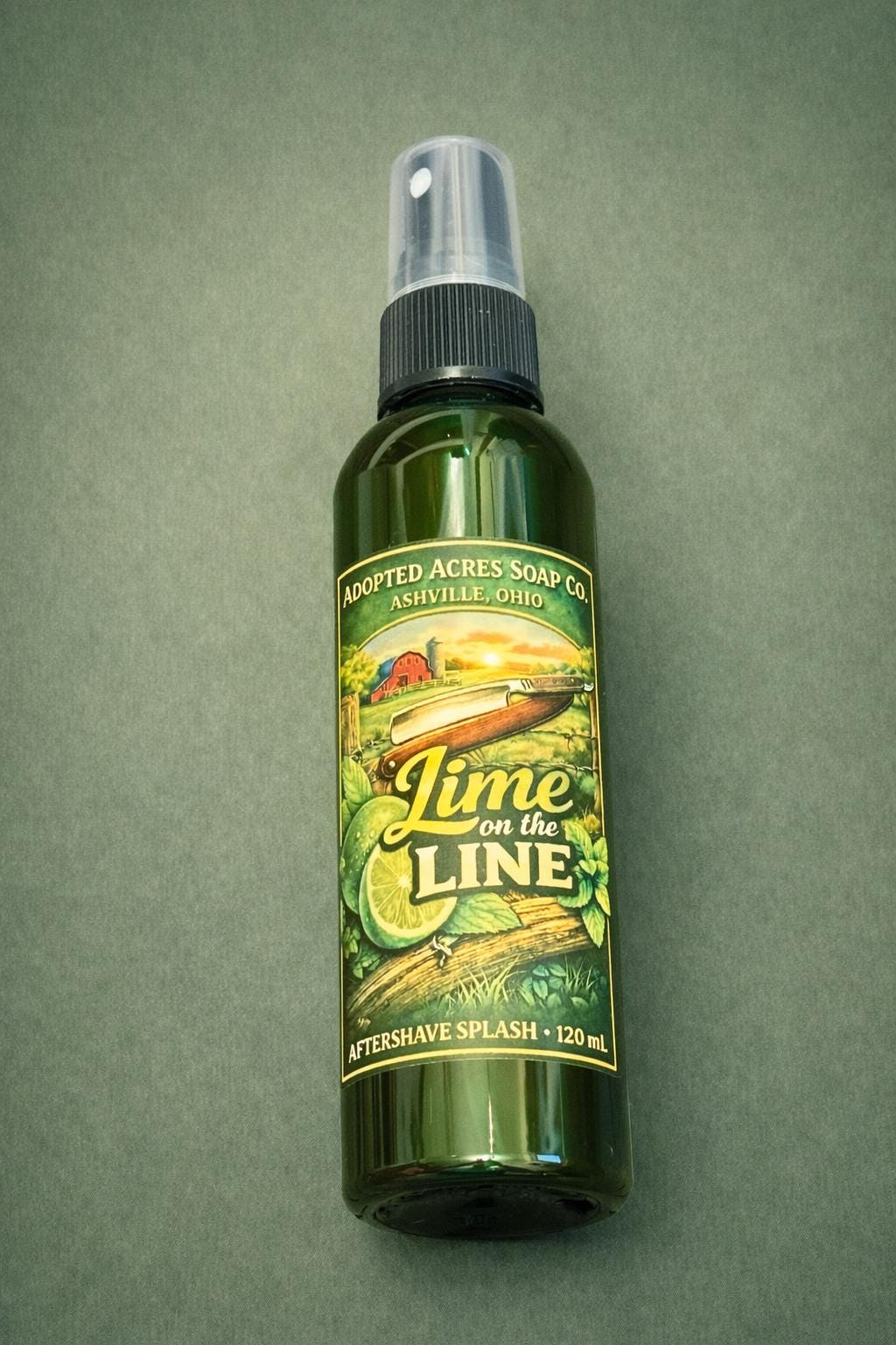 Lime on the Line – Essential Oil Aftershave Splash | Lime • Spearmint • Peppermint