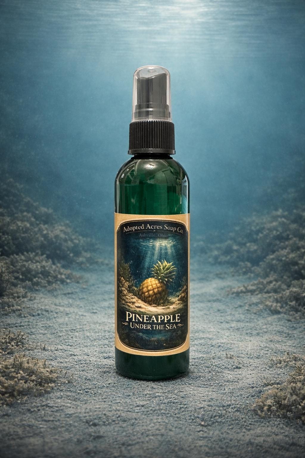 Pineapple Under the Sea Aftershave Splash: Smoked Pineapple, Salt, Wood Smoke