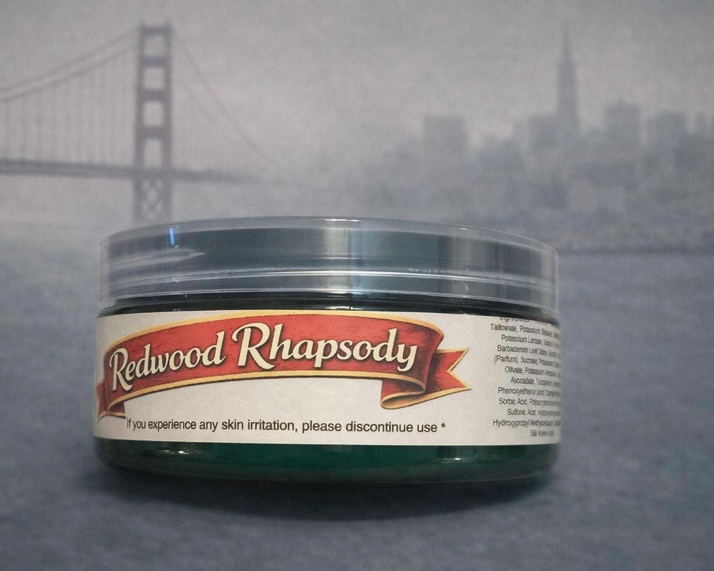 Redwood Rhapsody 4 ounce / 120 gram tallow bases shaving soap