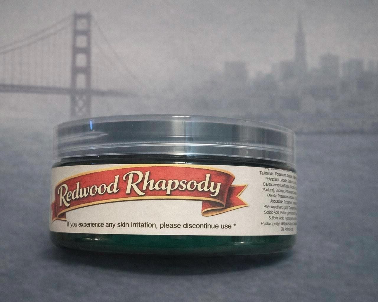 Redwood Rhapsody 4 ounce / 120 gram tallow bases shaving soap
