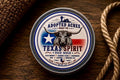 Texas Spirit Oud Noir Shave Soap. 4 ounces. Scent notes of Blue Bonnet, Charred Cedar, Rose, Oud, Gun Powder