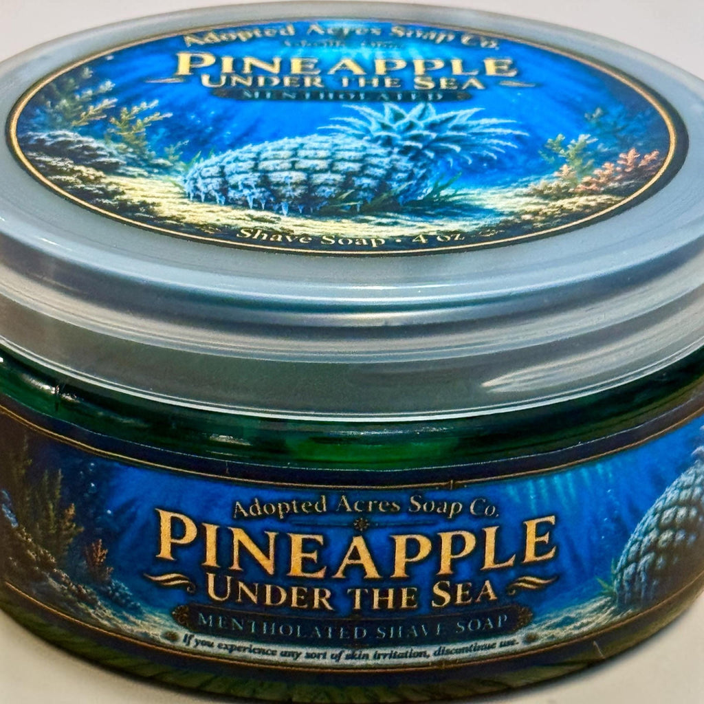 Mentholated Pineapple Under The Sea Shave Soap 4oz