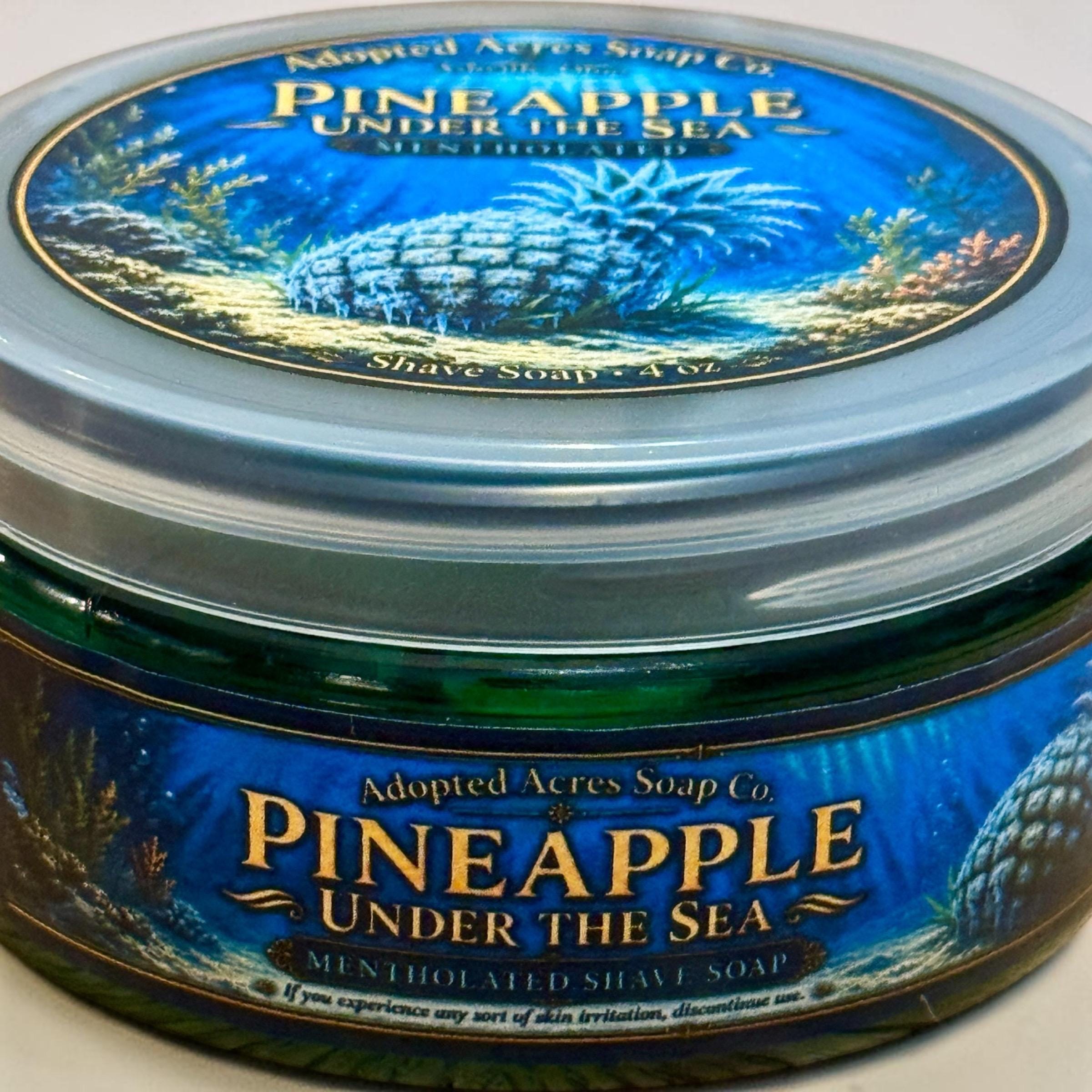 Mentholated Pineapple Under The Sea Shave Soap 4oz